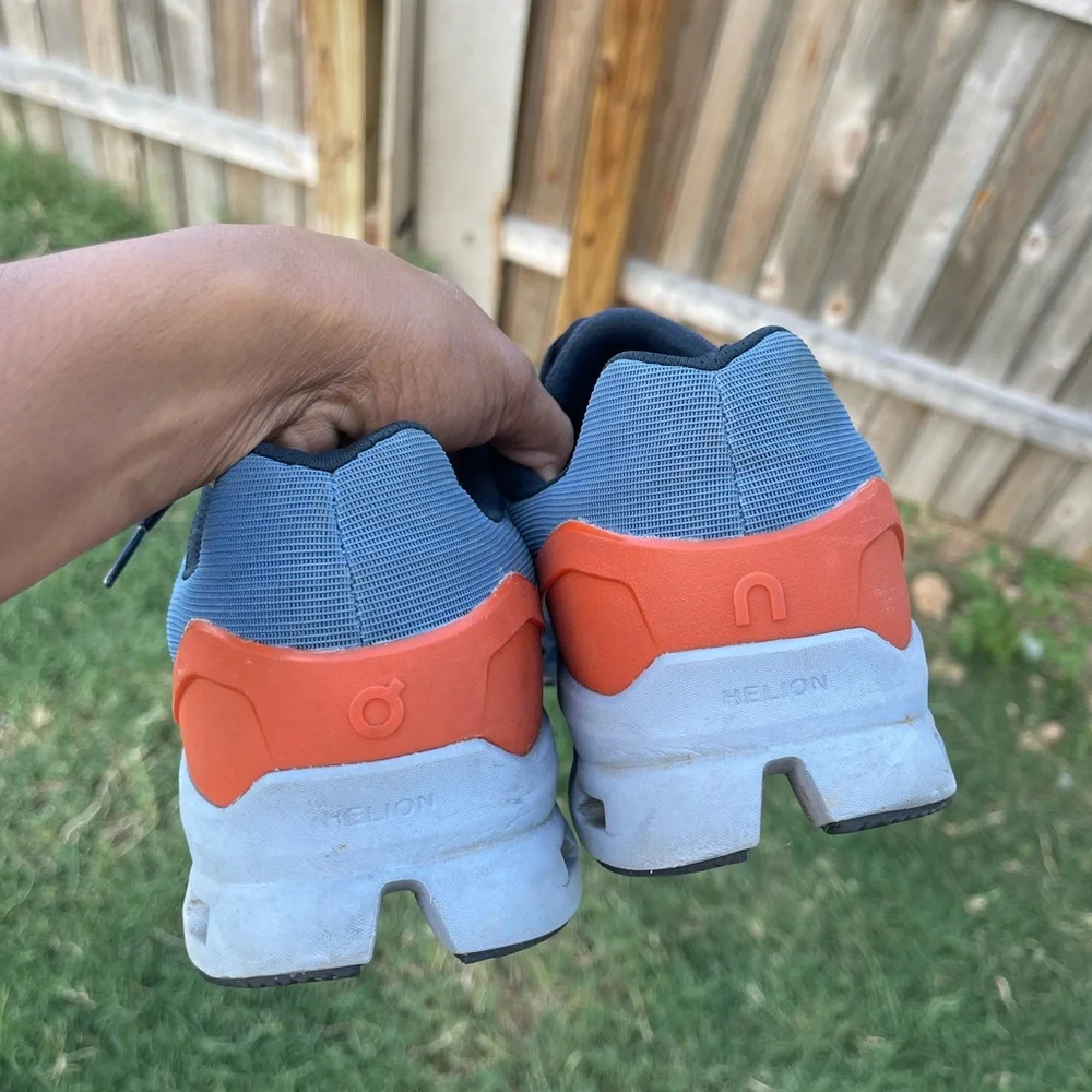 ON Men's Cloudstratus Running Sneaker Shoes, 39.99213 Lake/Flare, SZ 10.5_6